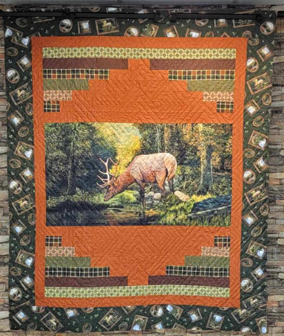 Elk drinking at Stream Kit