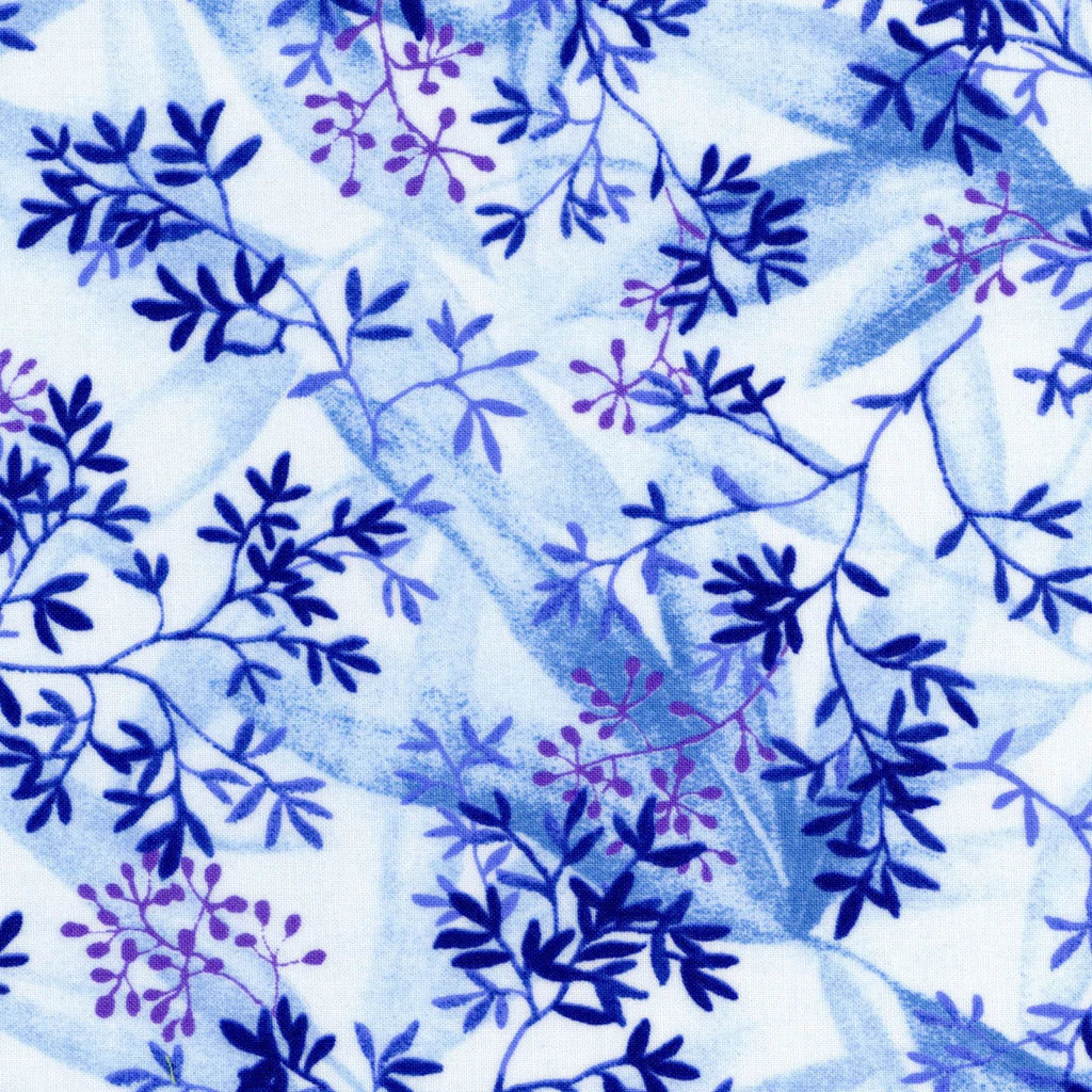 Delicate leaves on color background